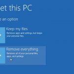 Photo of Windows 10 PC Reset Screen