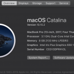 Photo of MacOS System Inofrmation Dialog Box