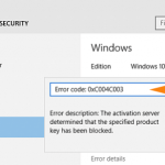 Windows Activation Error Code 0xC004C003