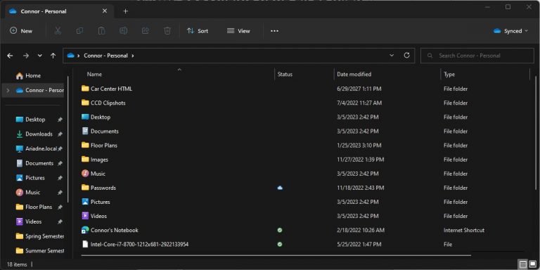 The new, tabbed File Explorer in Windows 11 22H2.